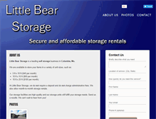 Tablet Screenshot of littlebearstorage.com
